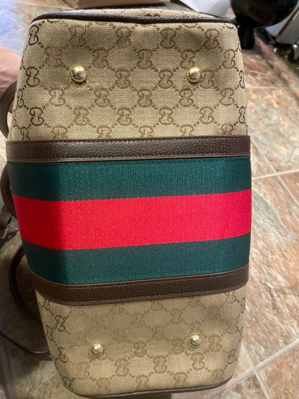 GGee monogram logo duffle bag purse crossbody really nice 😍😍💕 - Picture 7 of 9